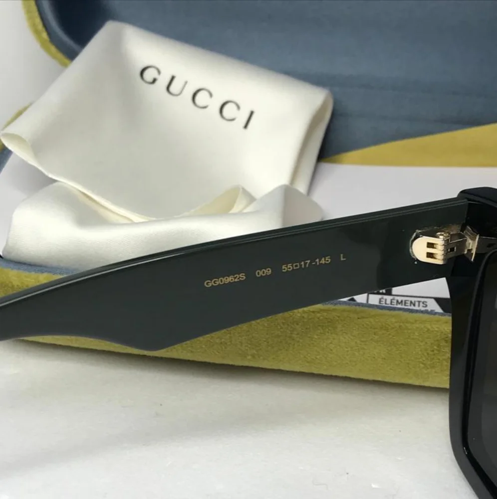 Original 💯BRAND NEW GUCCI GG0962S 009 Black/Green/Grey Unisex Sunglasses